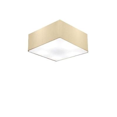 Plafon Quadrado Md-3000 Cúpula Em Tecido 12/25x25cm Algodão Crú - Bivolt