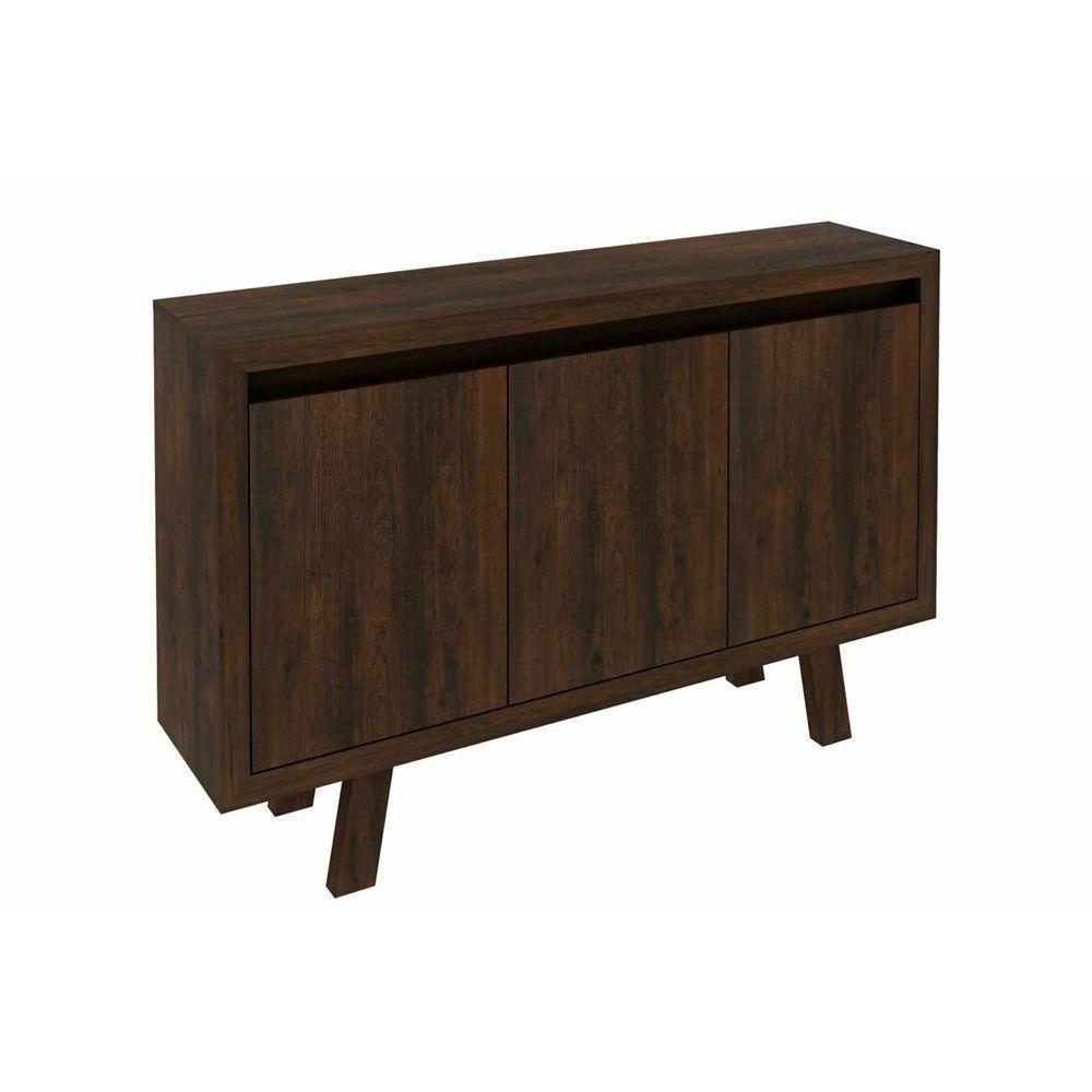 Balcão de Escritório ME4120 c/ 3 Portas Rústico - Tecno Mobili - 1