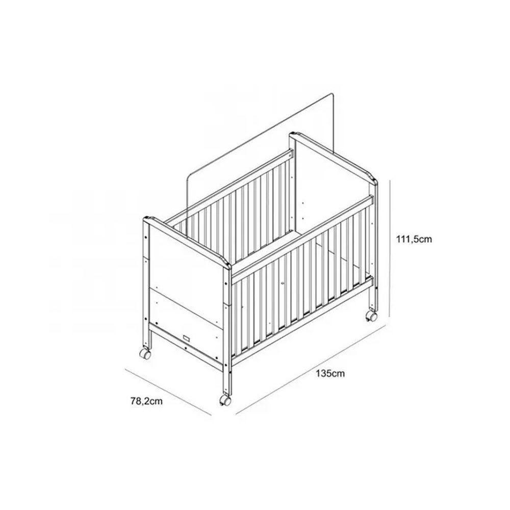Berço / Mini Cama Infantil Cloe 2 em 1 Branco - Peroba - 5