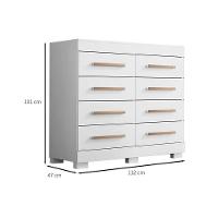 Cômoda Bebê Nalu c/ 8 Gavetas Branco - ACP - 3