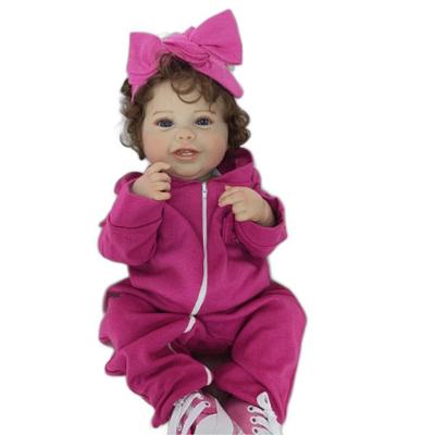Bebe Reborn Menina, Vinil De Silicone Macio, Olhos Abertos, Realista, Cabelo Implantado Fio A Fio