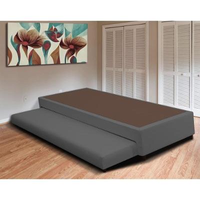 Base Box Com Cama Auxiliar Solteiro 88x188x32 Luana Multimóveis Cr35383 Cinza