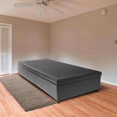 Base Box Baú Solteiro 88x188x46cm Luana Multimóveis Cr35380 Cinza