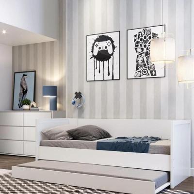 Bicama Solteiro Para Colchão 78-88x188cm Com Encosto Multimóveis Cr40124 Branco