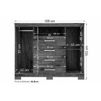 Cômoda Casal Master c/ 2 Portas 1 Nicho e 4 Gavetas Branco - Santos Andirá - 5