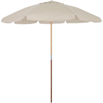 Guarda-sol Praia Haste Madeira 2,20m Bege Bel Guarapari