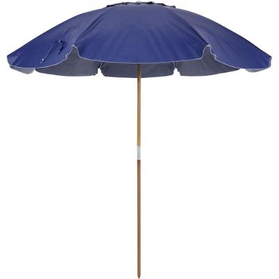 Guarda-sol Praia Caioba 2,40m Azul Marinho Bel Haste Madeira