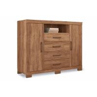 Cômoda Casal Master 2 Portas +1 nicho e 4 Gavetas Atacama - Santos Andirá - 1