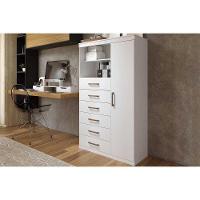 Cômoda Casal Marabá 1.6 1 Porta + 2 Nichos E 6 Gavetas Branco - Santos Andirá - 1