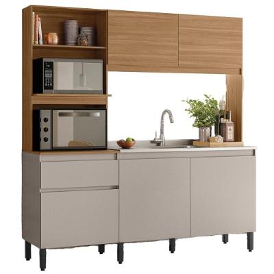 Kit Cozinha Compacta Sem Tampo 183 Cm Amaranto Amendola Nude Prime Demobile Amendola Nude Prime