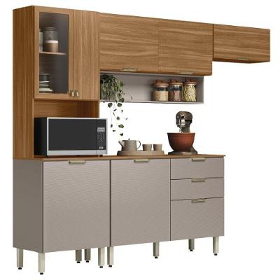 Cozinha Modulada 4 Pecas 250 Cm Mdp Alba Amendola Nude Prime Demobile Amendola Nude Prime