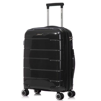 Mala De Bordo 10kg Viagem Zíper Expansível Em Polipropileno Rodinhas 360º Tsa - Lima - Denlex Cor Preto