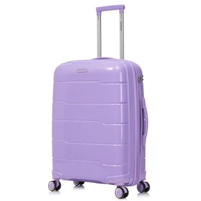 Mala Grande 32kg Viagem Zíper Expansível Em Polipropileno Rodinhas 360º Tsa - Lima - Denlex Cor Lilás