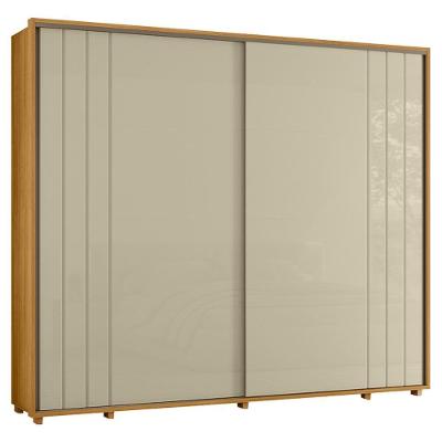 Guarda Roupa Casal Dali 2 Portas Deslizante 278 Cm Cumaru Opala Madetec Cumaru Opala
