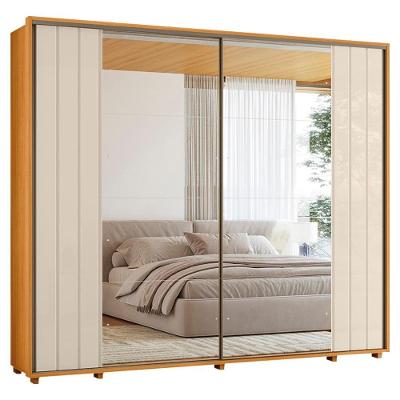 Guarda Roupa Casal 2 Portas Deslizante Com Espelhos Dali 278 Cm Cinamomo Off White Madetec Cinamomo Off White