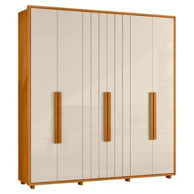Guarda Roupa Casal Veronese 6 Portas 230 Cm Cinamomo Off White Madetec Cinamomo Off White