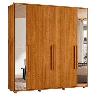 Guarda Roupa Casal Veronese 06 Portas Com Espelhos 230 Cm Cinamomo Madetec Cinamomo