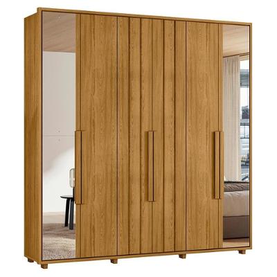 Guarda Roupa Casal Veronese 06 Portas Com Espelhos 230 Cm Cumaru Madetec Cumaru