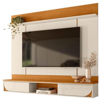 Painel Suspenso Para Tv 65 Pol Aura 2 Portas Deslizantes 182 Cm Cinamomo Off White Madetec Cinamomo Off White