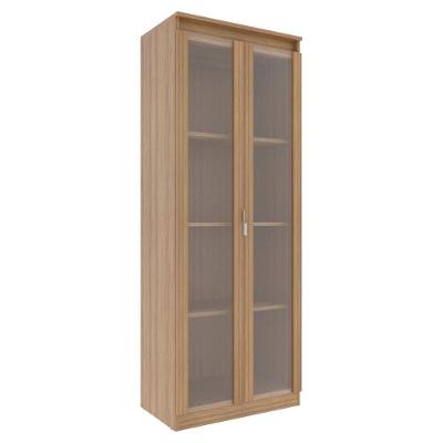Armario Multiuso 2 Portas Vidro 160x60 Cm Am3111 Amendoa Tecno Mobili Amendoa