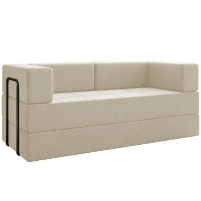 Sofa Cama Modular 2 Lugares 180 Cm Monaco Linho Bege Vconcept Bege