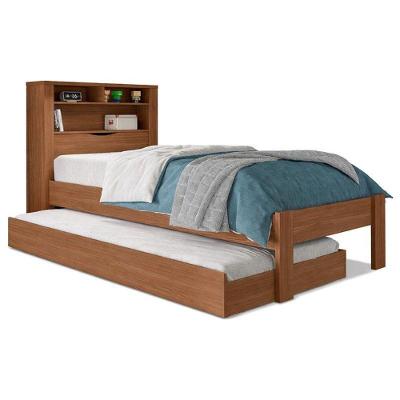 Cama Solteiro Com Auxiliar Invicta Jatobá Acetinado – Santos Andirá