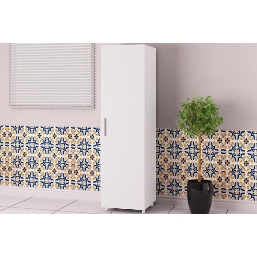 Armário Sapateira Casal ASM180 c/ 1 Porta Branco - Movelbento - 1