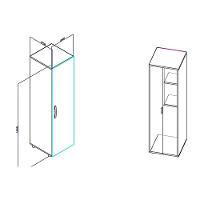 Armário Sapateira Casal ASM180 c/ 1 Porta Branco - Movelbento - 2