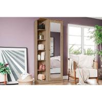 Armário Sapateira Solteiro Duetto 1 Porta c/Espelho Rústico - Henn - 1