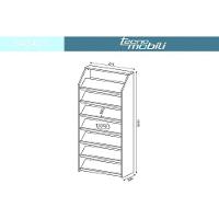 Armário Sapateira Quarto SA3403 Branco - Tecno Mobili - 3