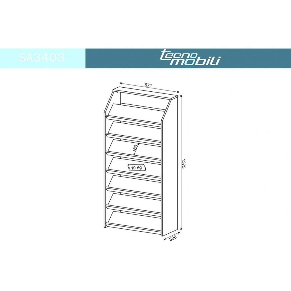 Armário Sapateira Quarto SA3403 Branco - Tecno Mobili - 3