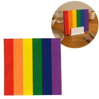 Guardanapo Estampado Colorido Arco-íris 20 Folhas 16cm X 16cm - Tuut