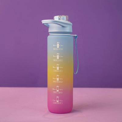 Garrafa Motivacional Térmica 1l Com Alça E Canudo Para Hidratação Estilosa