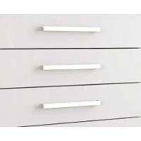 Cômoda de Quarto London c/ 2 Portas e 7 Gavetas Branco - Demóbile - 3