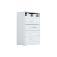 Cômoda de Quarto Jéssica c/ 1 Nicho e 4 Gavetas Branco - ACP - 1
