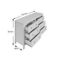 Cômoda de Quarto Horizontal Maggiore c/ 6 Gavetas Branco - Lopas - 5