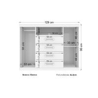 Cômoda de Quarto Master c/ 2 Portas 1 Nicho e 4 Gavetas Ébano - Santos Andirá - 2