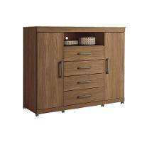 Cômoda de Quarto Master c/ 2 Portas 1 Nicho e 4 Gavetas Jatoba - Santos Andirá - 1