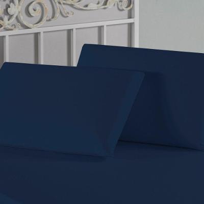 Kit Fronhas Nobre 2 Peças 50cm X 70cm Malha 100% Algodão - Azul-marinho
