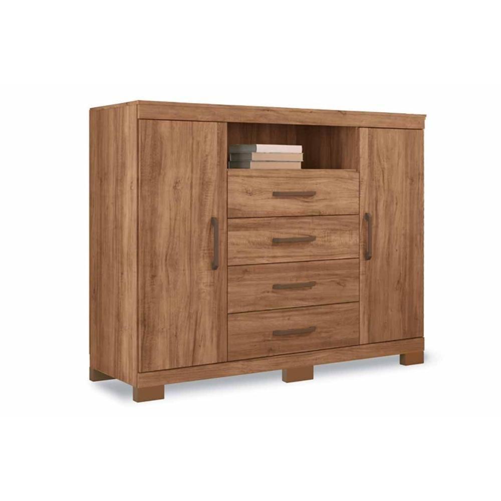 Cômoda de Quarto Master c/ 2 Portas 1 Nicho e 4 Gavetas Atacama - Santos Andirá - 1