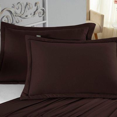 Porta Travesseiro Matelado Nobre 2 Peças Malha 100% Algodão - Marrom