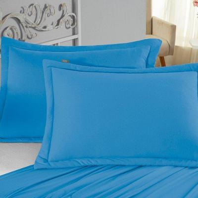 Porta Travesseiro Matelado Nobre 1 Peça Malha 100% Algodão - Turquesa