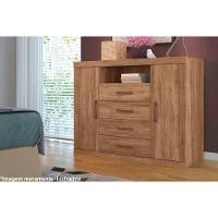Cômoda de Quarto Master c/ 2 Portas 1 Nicho e 4 Gavetas Jatoba - Santos Andirá - 2