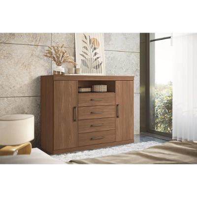 Cômoda Havana Master 4 Gavetas MDF com Puxador Plástico Branco Sem Corrediça