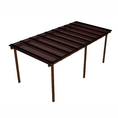 Kit Policarbonato Bronze 10mm 6,00m X 3,00m - Perfis Naturais Bronze: 35% De Transmissão De Luz