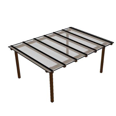 Kit Policarbonato Cristal 10mm 6,00m X 6,00m - Perfis Naturais Cristal: 80% De Transmissão De Luz