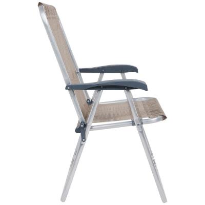 Cadeira De Praia Relax Comfort Alta Alumínio Bege Bel