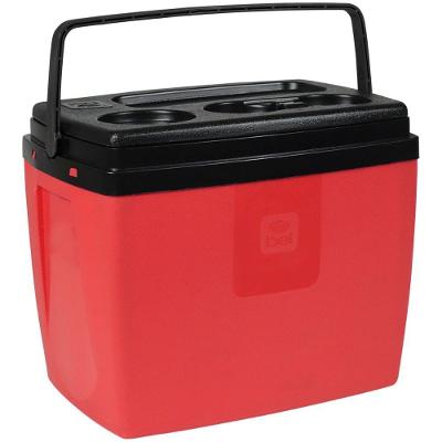 Caixa Térmica 36l Bel Vermelha E Preta Alça Ergonômica