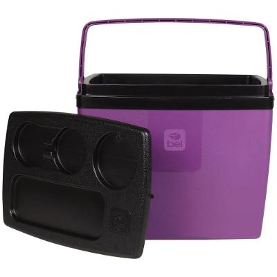Caixa Térmica 19 Litros Polipropileno Bel Açaí E Preta