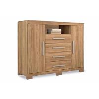 Cômoda de Quarto Master c/ 2 Portas 1 Nicho e 4 Gavetas Atacama - Santos Andirá